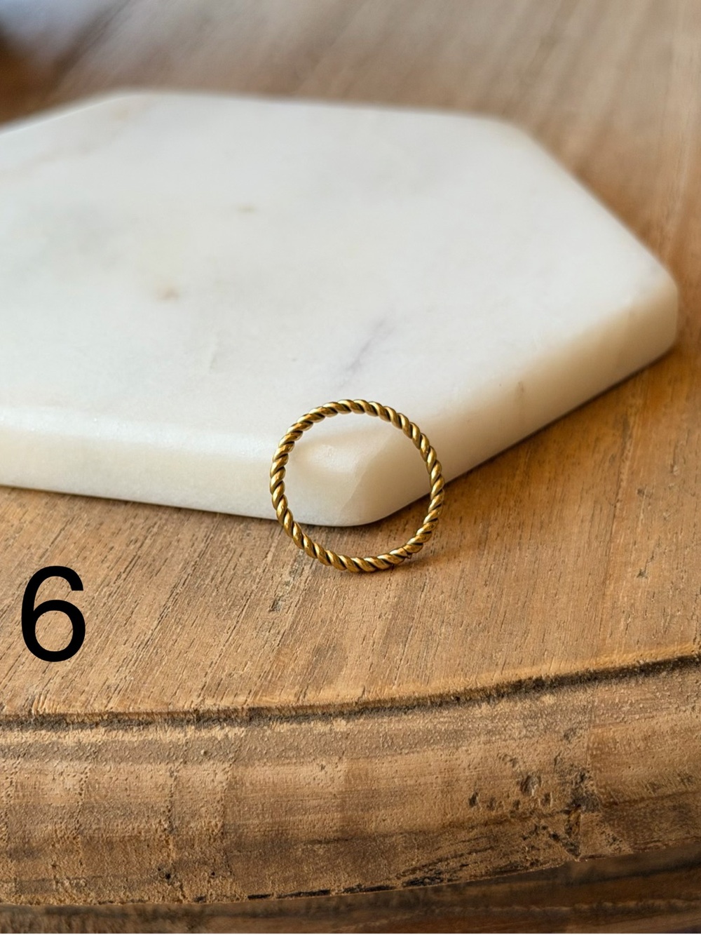 Braided Gold Ring-size 6